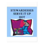 stewardess joke postcard