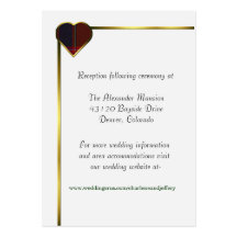 Stewart Red Plaid Heart Wedding Enclosure Business Card