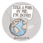 Stick a Fork in Earth Gear Stickers