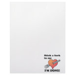 stick a fork in heart im done letterhead