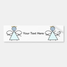 Stick Angel Bumper Stickers