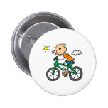 Stick Boy Riding Bicycle Pins