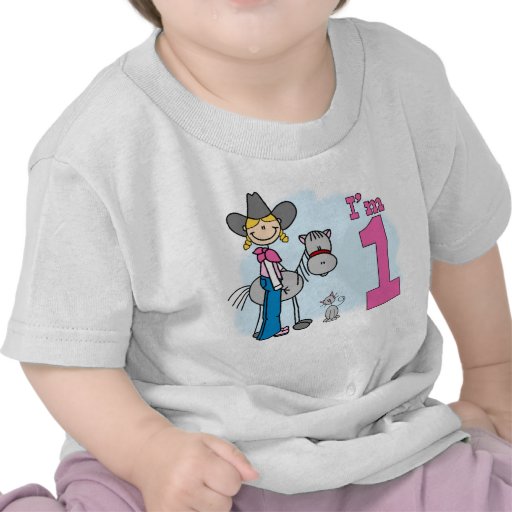 Stick Cowgirl 1st Birthday Tshirts
