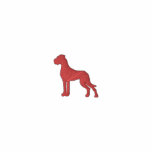 Stick Dogge  2,7 x 2,59 cm Recolor rot Besticktes Polo Hemd