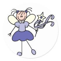 Stick Fairy Angel In Purple Sticker