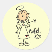Stick Figure Angel T-shirts and Gifts Sticker