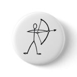 Stick figure archer t-shirts and gifts. button