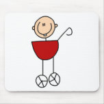 Stick Figure Baby In Carriage Mousepad