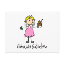 Stick Figure Baby Under Construction Post Cards