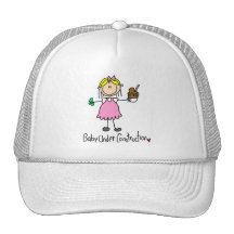 Stick Figure Baby Under Construction Trucker Hats