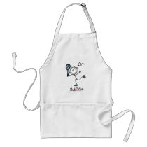 Stick Figure Badminton T-shirts and Gifts Apron
