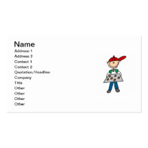 Stick Figure Baking Cookies Business Card Template