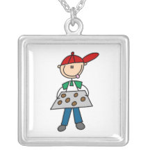 Stick Figure Baking Cookies Jewelry