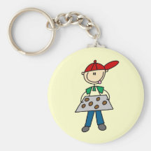 Stick Figure Baking Cookies Keychains