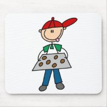 Stick Figure Baking Cookies Mousepads