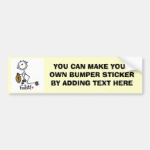 Stick Figure Basic Football T-shirts and Gifts Bumper Stickers