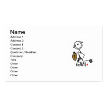 Stick Figure Basic Football T-shirts and Gifts Business Card Templates