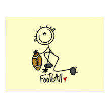 Stick Figure Basic Football T-shirts and Gifts Postcard