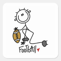 Stick Figure Basic Football T-shirts and Gifts Sticker