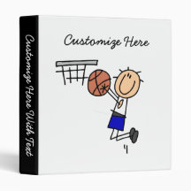 Stick Figure Basketball Sink T-shirs and Gifts 3 Ring Binder