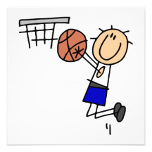 Stick Figure Basketball Sink T-shirs and Gifts Invite