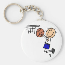Stick Figure Basketball Sink T-shirs and Gifts Key Chain