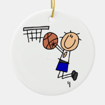 Stick Figure Basketball Sink T-shirs and Gifts Christmas Tree Ornaments