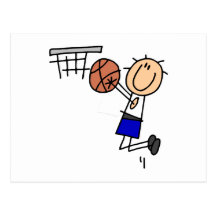 Stick Figure Basketball Sink T-shirs and Gifts Postcard