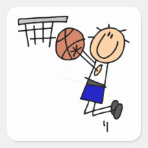 Stick Figure Basketball Sink T-shirs and Gifts Sticker