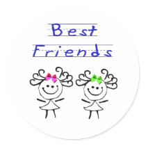 Stick figure best friends
