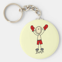 Stick Figure Boxer T-shirts and Gifts Keychains
