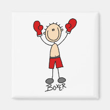 Stick Figure Boxer T-shirts and Gifts Refrigerator Magnets