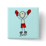 Stick Figure Boxing T-shirts and Gifts buttons
