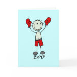 Stick Figure Boxing T-shirts and Gifts Greeting Cards