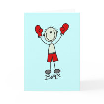 Stick Figure Boxing T-shirts and Gifts Greeting Cards