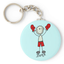 Stick Figure Boxing T-shirts and Gifts Keychains