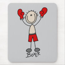 Stick Figure Boxing T-shirts and Gifts Mouse Mats