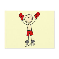 Stick Figure Boxing T-shirts and Gifts Postcard
