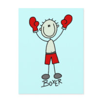 Stick Figure Boxing T-shirts and Gifts Post Card