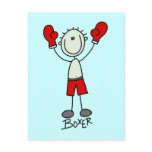 Stick Figure Boxing T-shirts and Gifts postcards