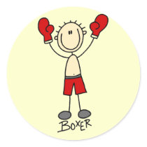 Stick Figure Boxing T-shirts and Gifts Sticker