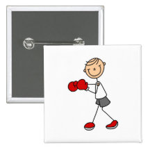 Stick Figure Boxing Tshirts and Gifts Buttons