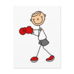 Stick Figure Boxing Tshirts and Gifts postcards