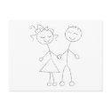 Stick Figure Boy and Girl postcards