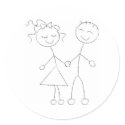 Stick Figure Boy and Girl stickers
