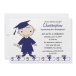 Stick Figure Boy Graduation Invitation