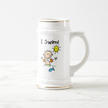 Stick Figure Boy I Swim Mug