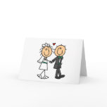 Stick Figure Bride and Groom Invitations cards
