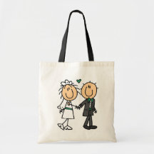 Stick Figure Bride and Groom T-shirts and Gifts Bag