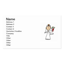 Stick Figure Bride T shirts and Gifts Business Card Templates
